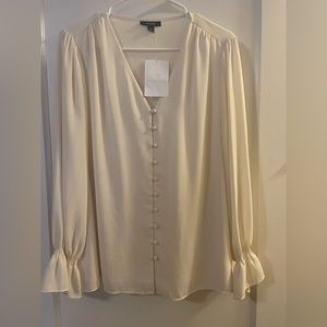 NWT Alfani Cream Blouse Women’s Large
